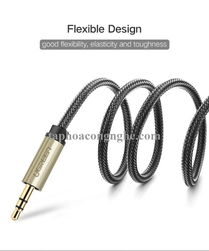 Ugreen 40794 5M Màu Đen Cáp âm thanh 2 đầu 6.5mm dương sang 3.5mm dương cao cấp AV126 30040794